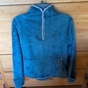 North Face quarter zip fuzzy sweater
